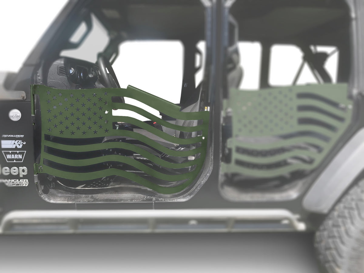 JL and JT Front Premium Flag Trail Doors - JT - Locas Green
