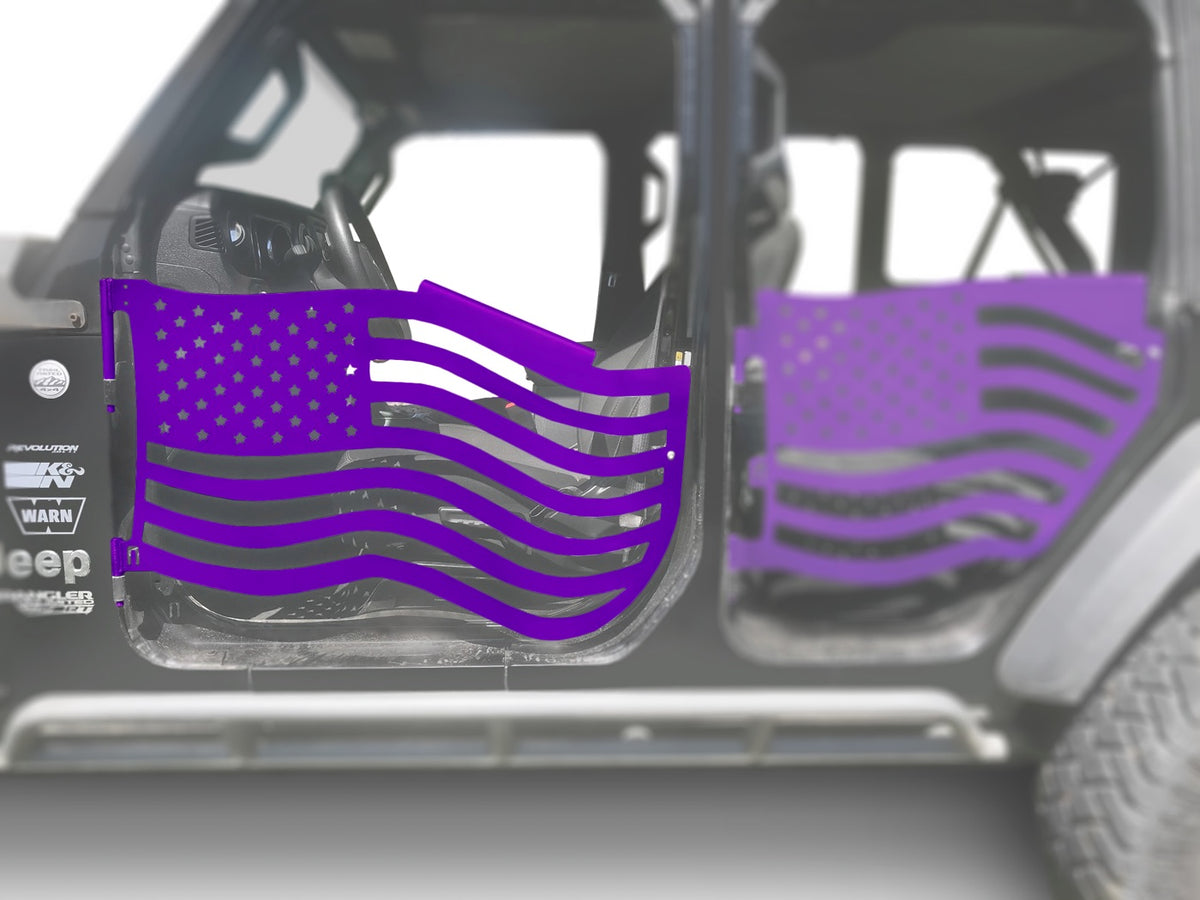 JL and JT Front Premium Flag Trail Doors - JT - Sinbad Purple