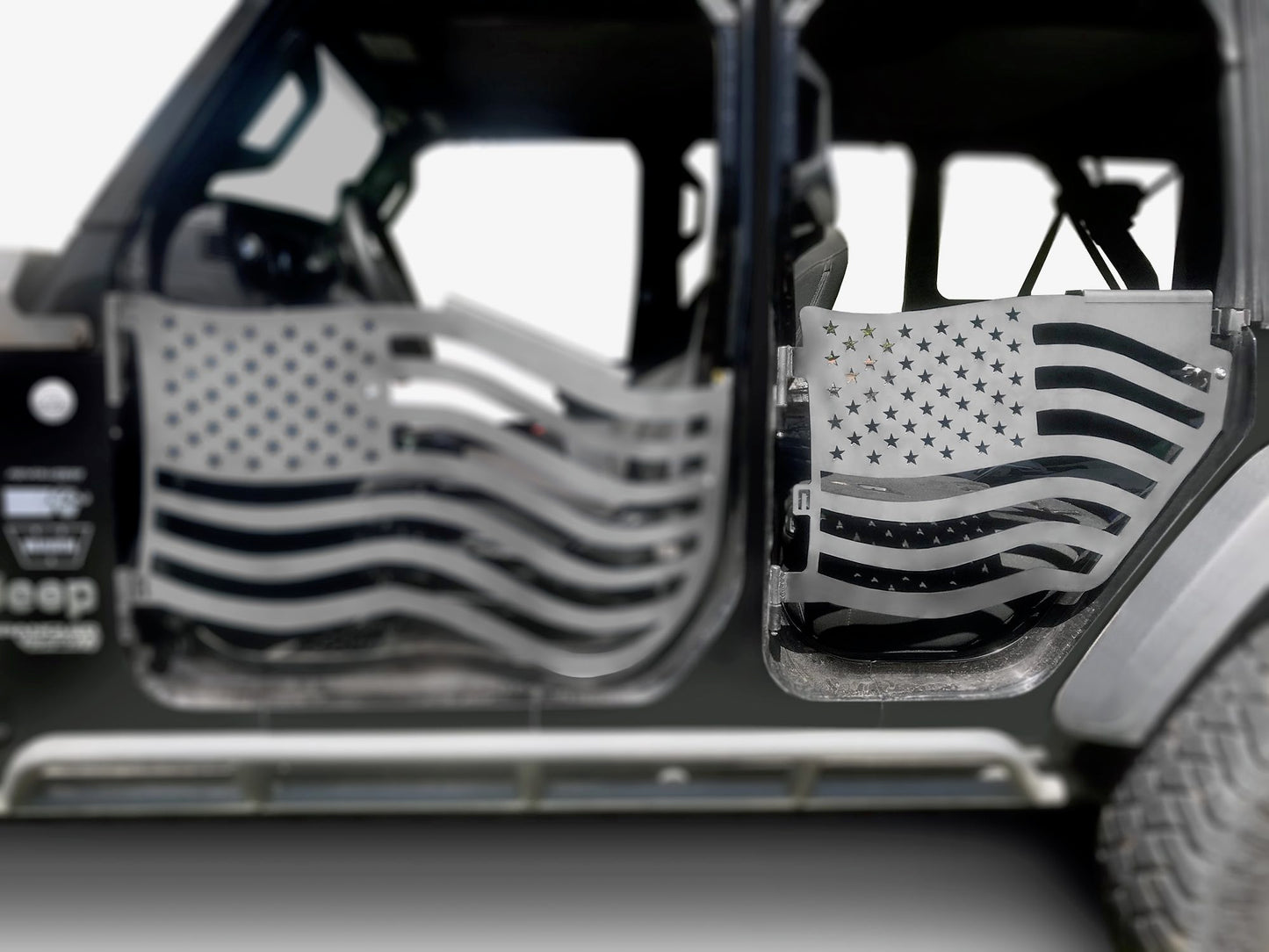 Steinjäger Doors Gladiator JT 2019 to Present Trail, American Flag Design American Flag Bare