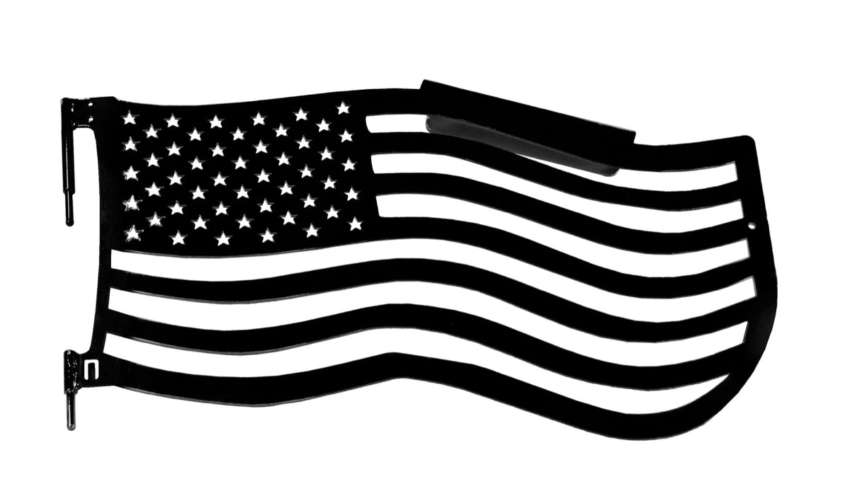 JK Front Premium Flag Trail Doors - Black
