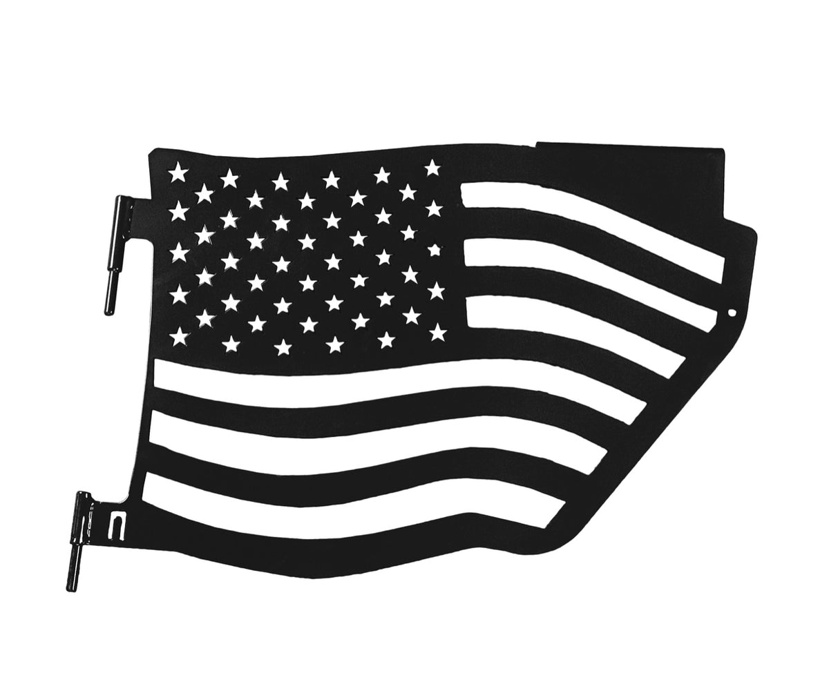 JK Rear Premium Flag Trail Doors - Bare