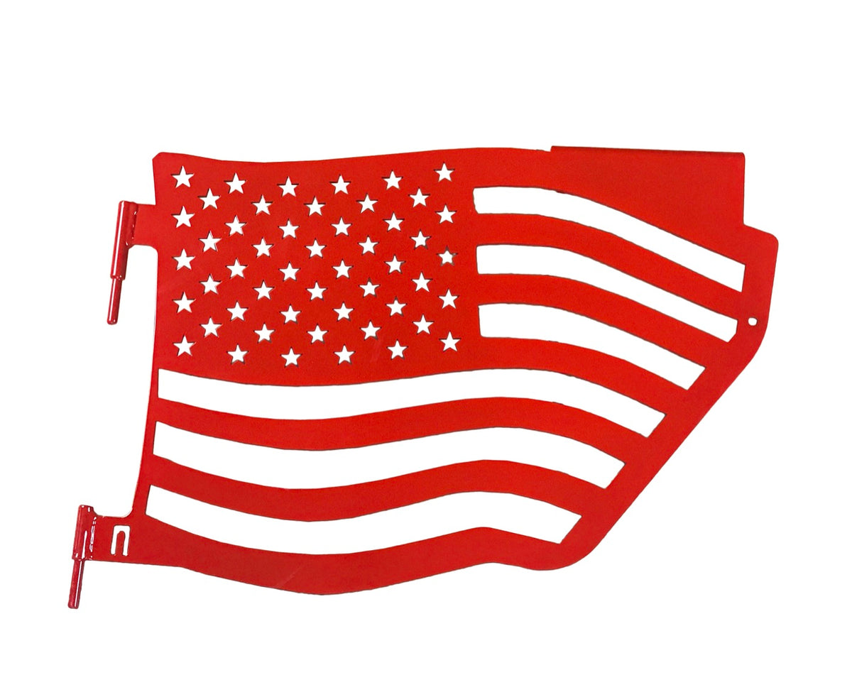 JK Rear Premium Flag Trail Doors - Red Baron