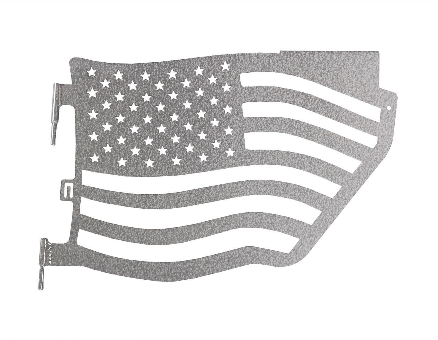 Steinjäger Doors Wrangler JL 2018 to Present Trail, American Flag Design Rear Doors Gray Hammertone