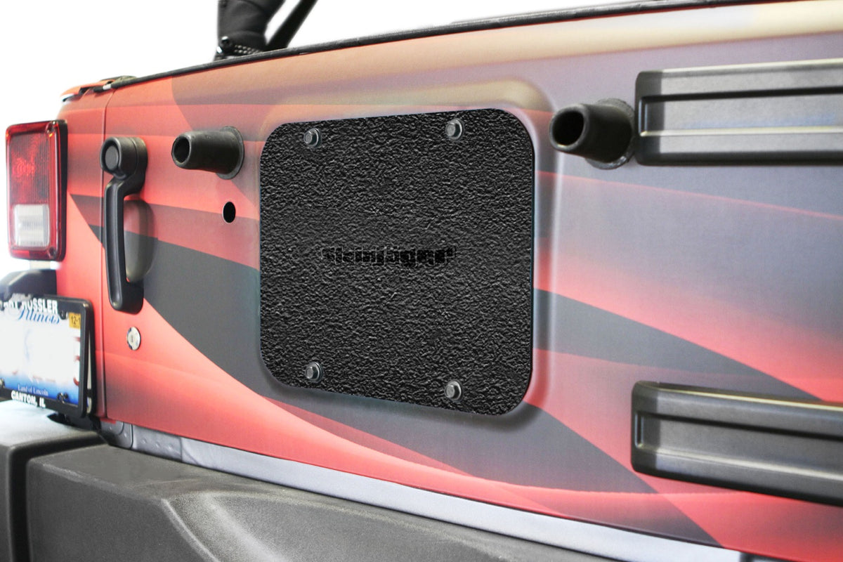 JK Spare-Tire Carrier Delete Plate - Texturized Black