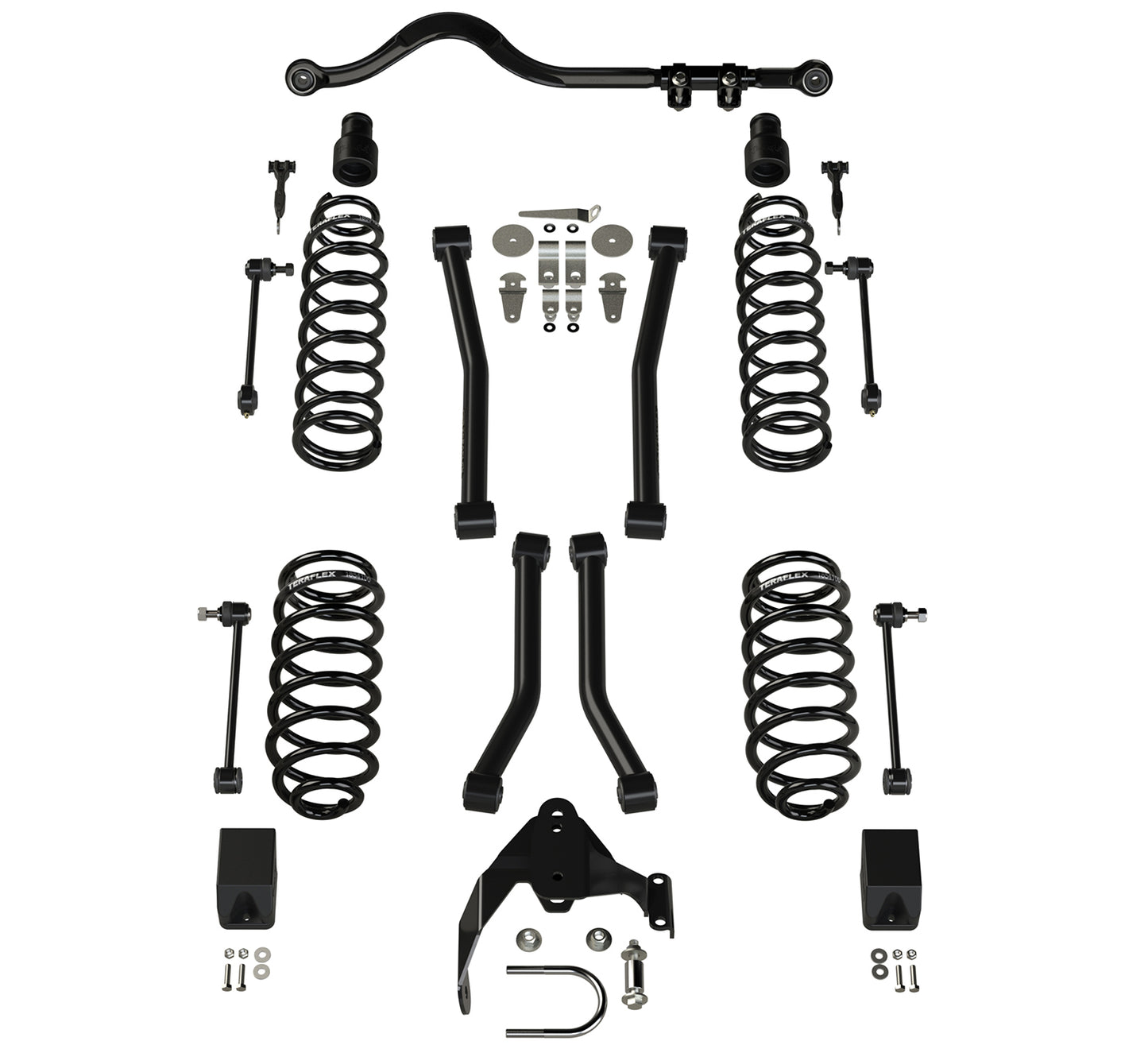 07-18 Wrangler JK 2 Door 3 Inch Suspension System w/ 4 Sport Control Arms No Shocks TeraFlex
