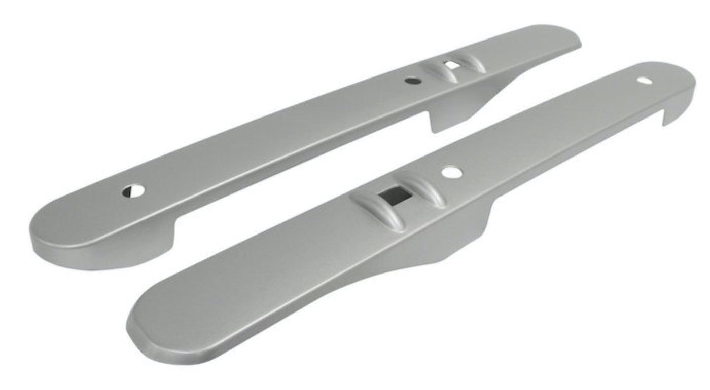 Steinjäger Doors Wrangler JK 2007-2010 Handle Accents Interior Front with Power Windows Brushed Silver