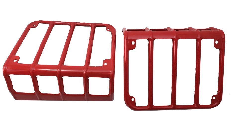 Steinjäger Exterior Accessories Wrangler JK 2007-2018 Light Guards Rear Red Powder Coated Stainless