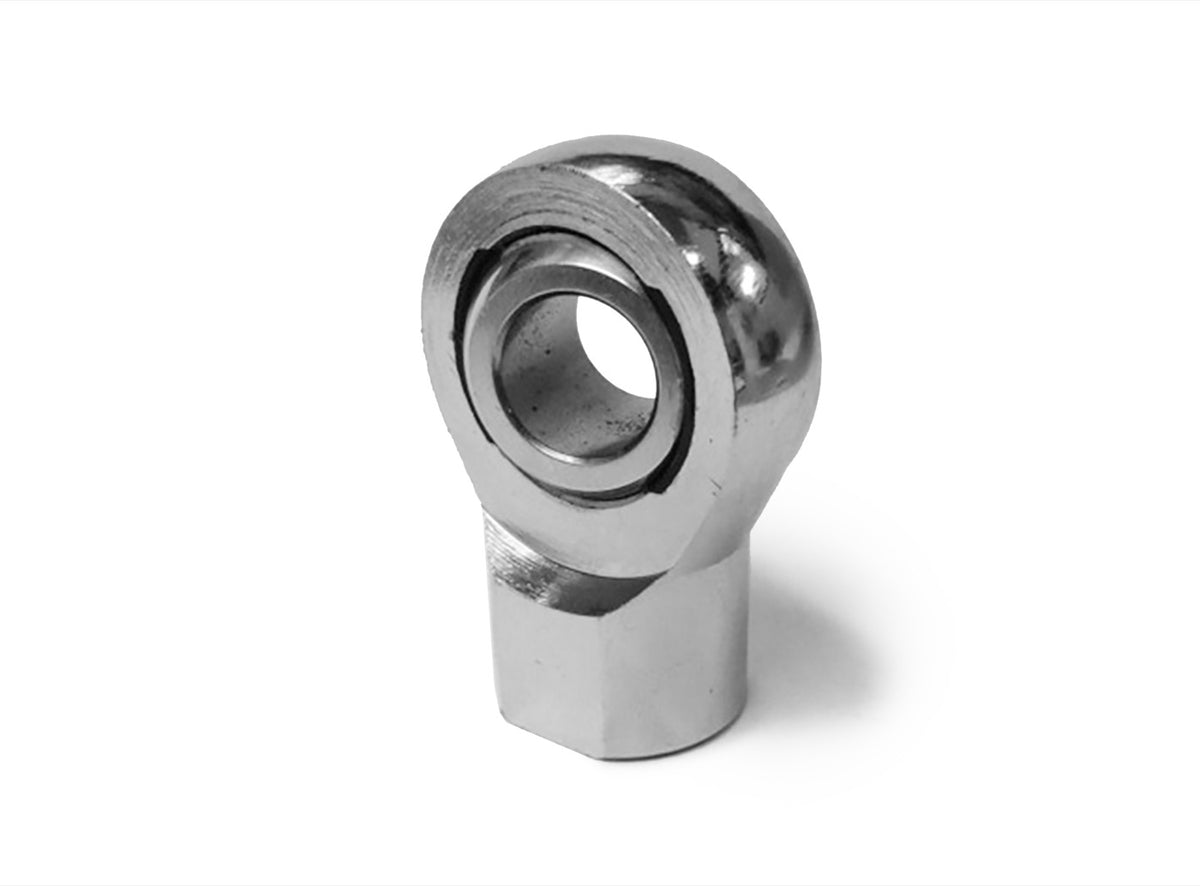 Rod Ends - Inch Female - Chrome Moly Housing, Nylon Race - 3/8-24 RH x 1/2 Bore Shock Absorber Design - 1 Pack
