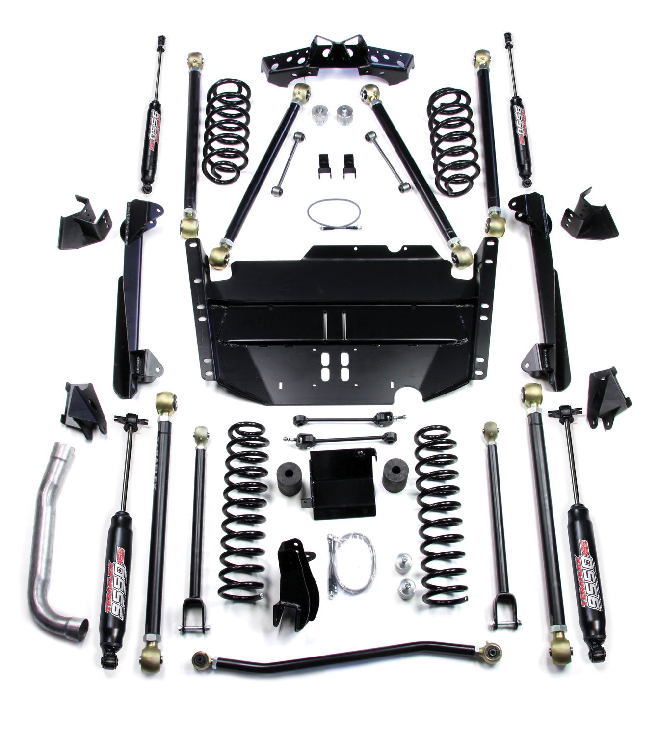 03-06 Wrangler TJ LWB 5 Inch Pro LCG Long Arm Suspension System & 9550 VSS Twin-Tube Shocks TeraFlex