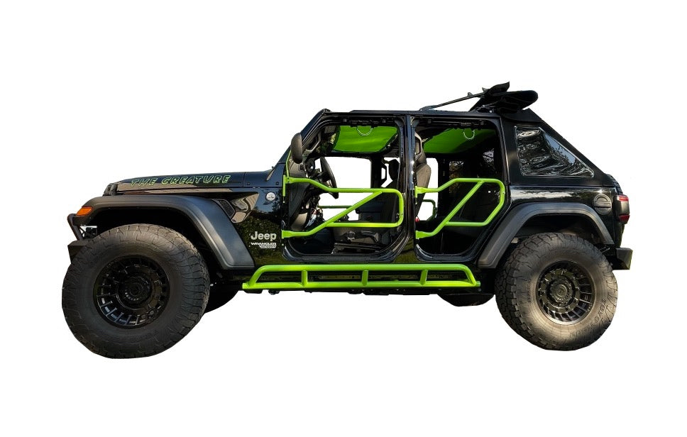 Steinjäger Doors Wrangler JK 2007-2018 Trail, Tubular Style Front and Rear Doors Gecko Green