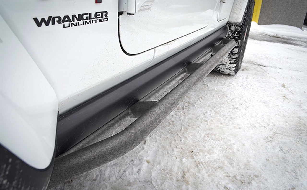 Steinjäger Armor Wrangler JL 2018 to Present Rock Sliders 4 Door JLU Gray Hammertone