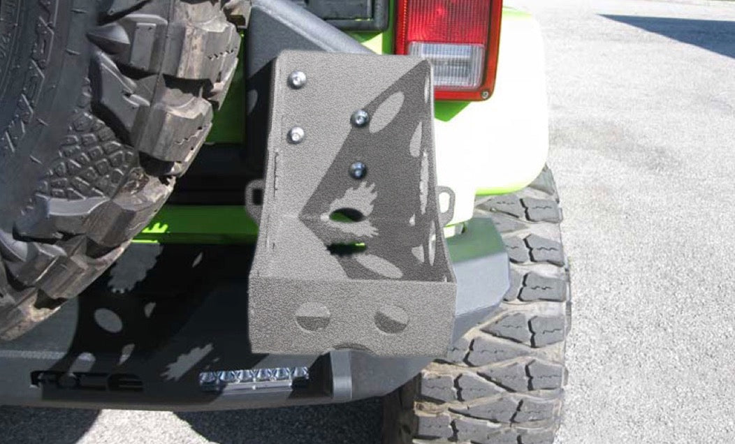 Steinjäger Bumpers Wrangler JL 2018 to Present Jerry Can Holder Gray Hammertone