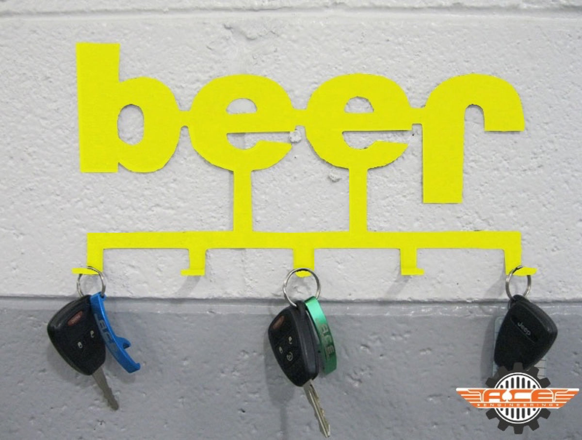 Ace Beer Key Holder - Gladiator JT - Neon Yellow
