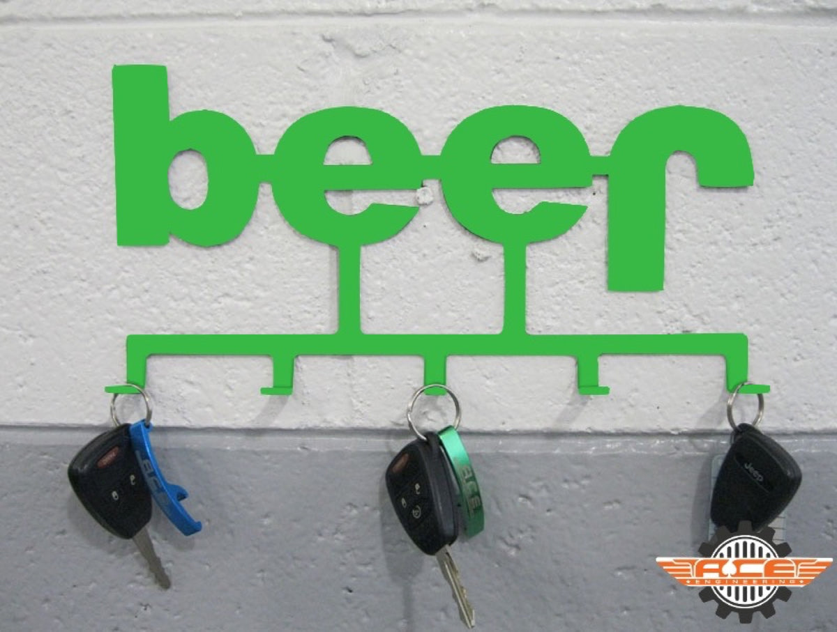 Ace Beer Key Holder - Wrangler JL - Neon Green