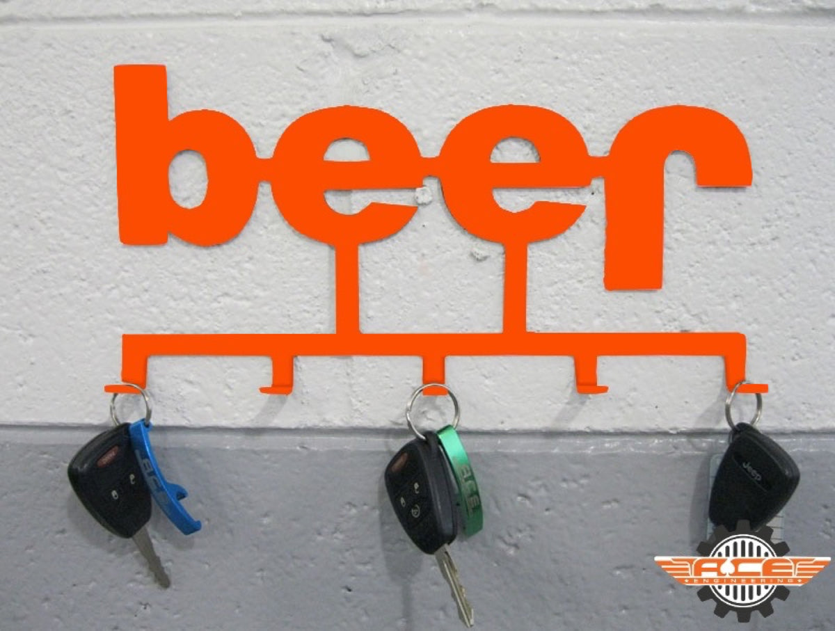 Ace Beer Key Holder - Wrangler TJ - Fluorescent Orange