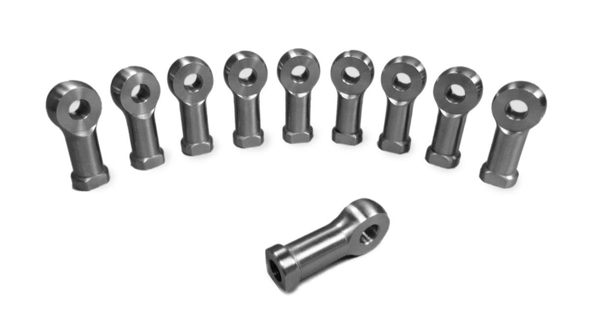 Rod Ends, Solid - Female - Chrome Moly - M10 x 1.50 RH - 10mm Bore - 10 Pack