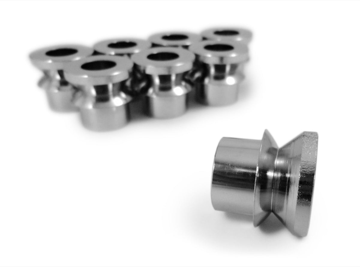 Rod End Misalignment Inserts - For 1 Inch Rod Ends V Style - Yields 3/4 Bore - Chrome Moly - 8 Pack