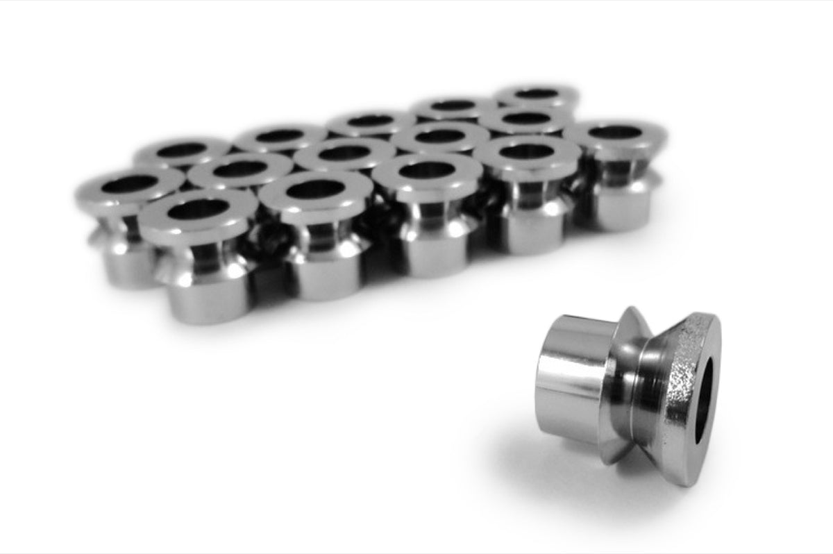 Rod End Misalignment Inserts - For 1 inch Rod Ends Straight Style - Yields 3/4 Bore - Plated Steel - 16 Pack - 2.625 Width