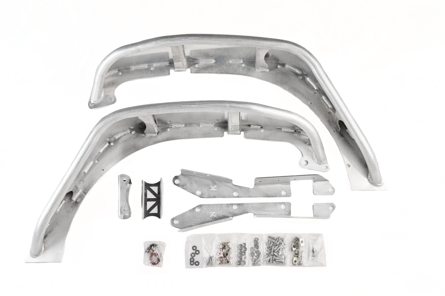 Jeep JK/JKU Full Assault Raw Aluminum Fender Kit - Front