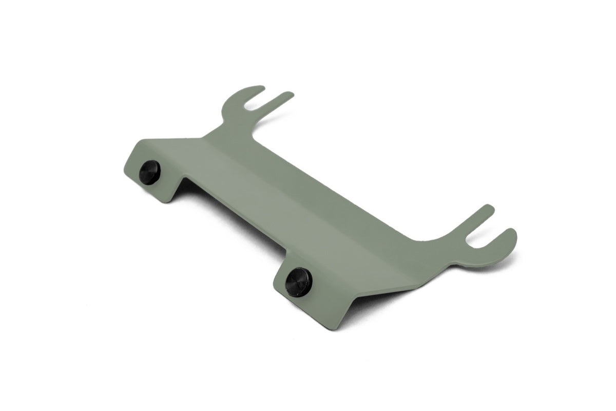 License Plate Relocation Bracket - Tubular Bumper - Roller Fairlead - Locas Green