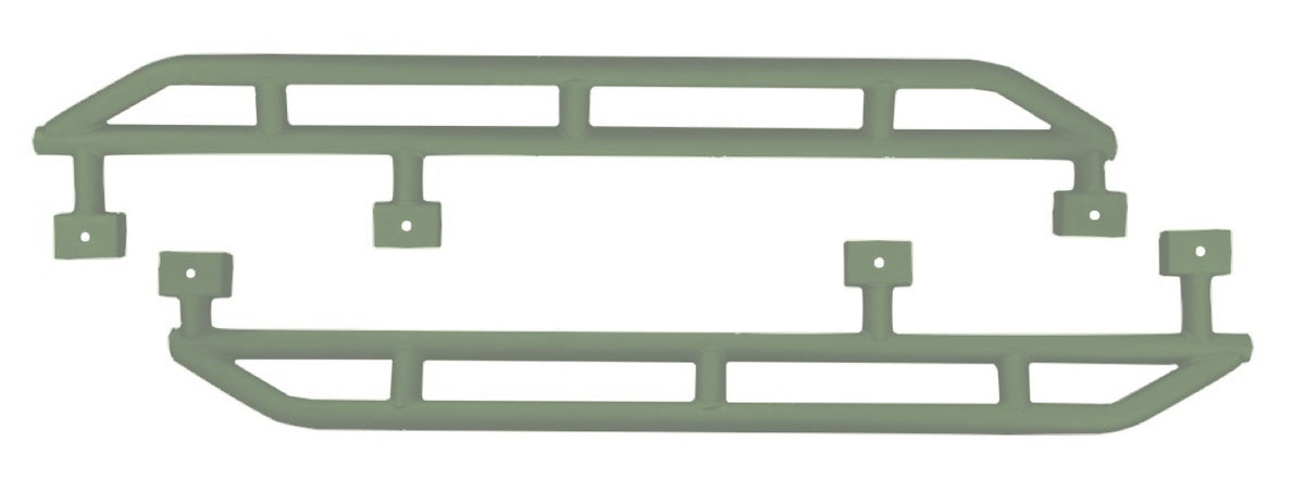 JKU Heavy-Duty Rock Slider Kit - Locas Green