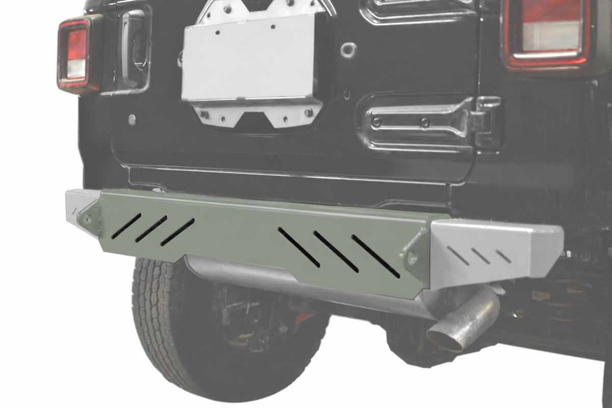 JL Rear Bumper with D-Ring Mounts - Locas Green