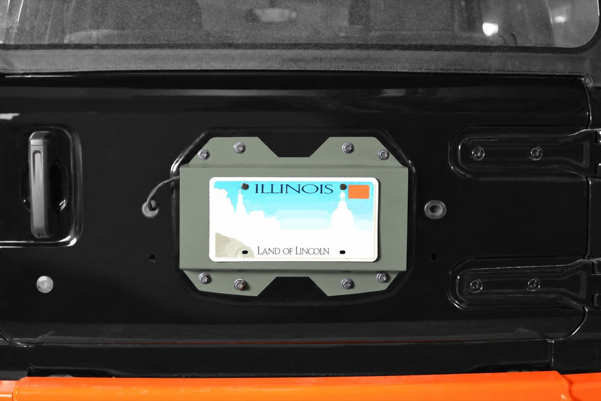JL Rear License-Plate Relocator - Locas Green