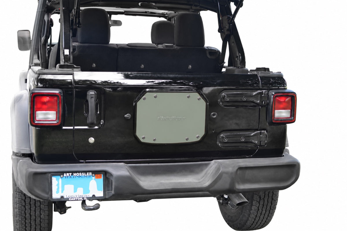 JL Spare-Tire Carrier Delete Plate - Locas Green