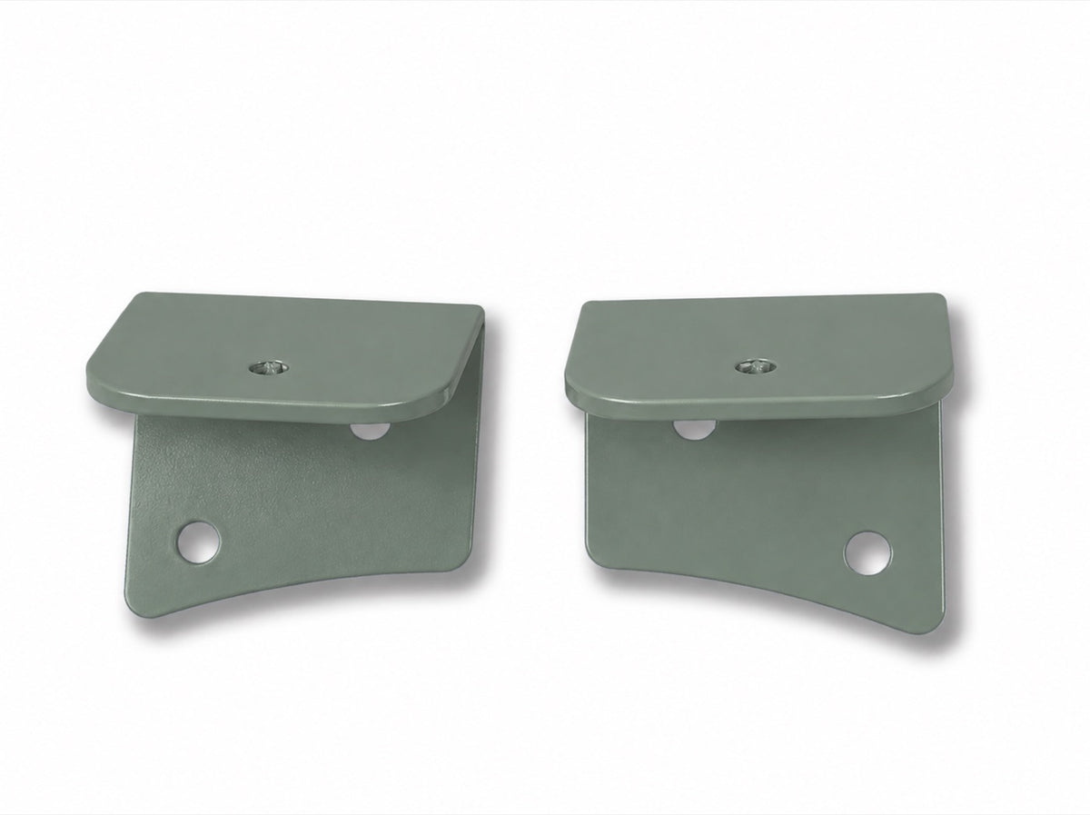 JK 3/16-Inch Lower-Windshield Light Mounts - Locas Green