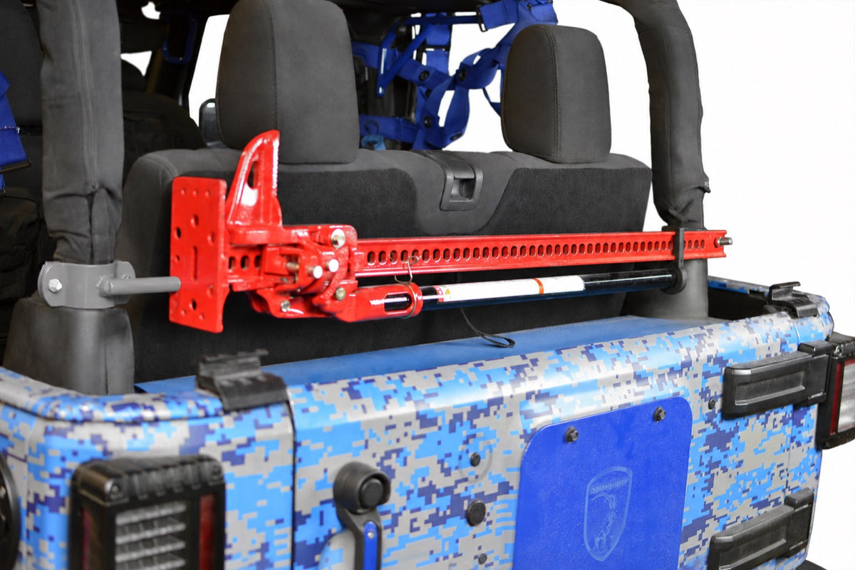 JK Two-Door Roll-Bar High-Lift Jack Mount - Locas Green