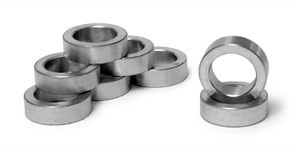 Rod End Spacers - Bushing Style, Zinc Plated - 0.635 Bore - 0.375 Long - 0.750 Diameter - 8 Pack
