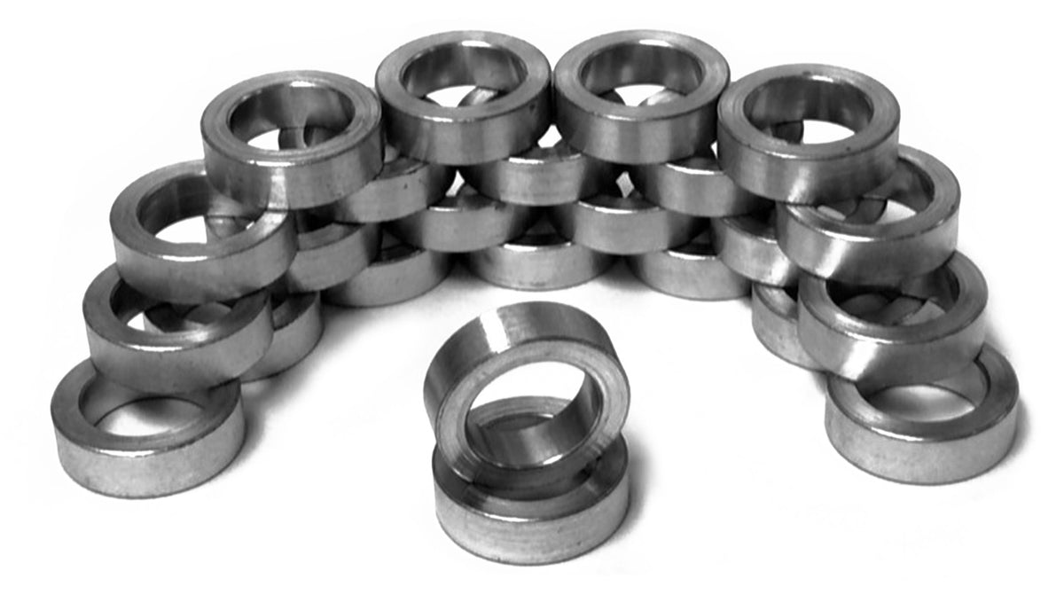 Rod End Spacers - Bushing Style, Zinc Plated - 0.625 Bore - 0.365 Long - 0.935 Diameter - 24 Pack