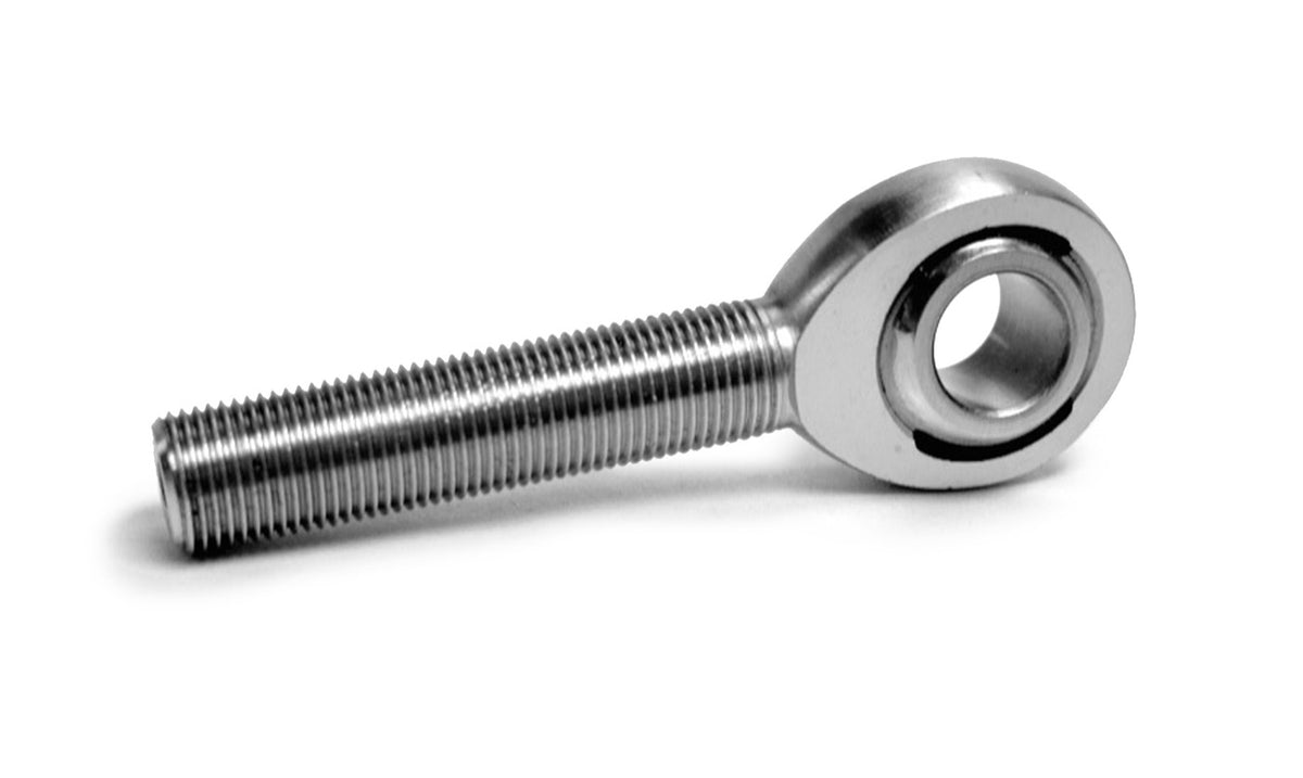 Rod Ends - Inch Male - 1/2-20 LH x 1/2 - Chrome Moly Housing, Nylon Race - Extra Long Stem - 1 Pack