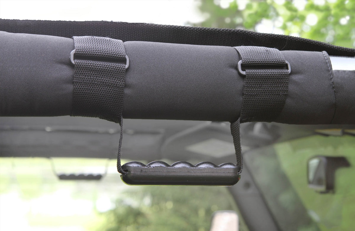 JK Roll-Bar Wrap-Around Grab Handle Pair - Black