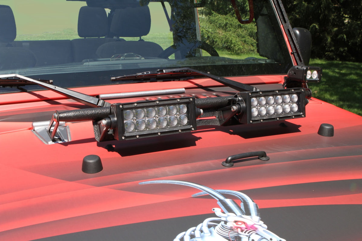 JK Hood-Hinge LED Light Kit - Texturized Black
