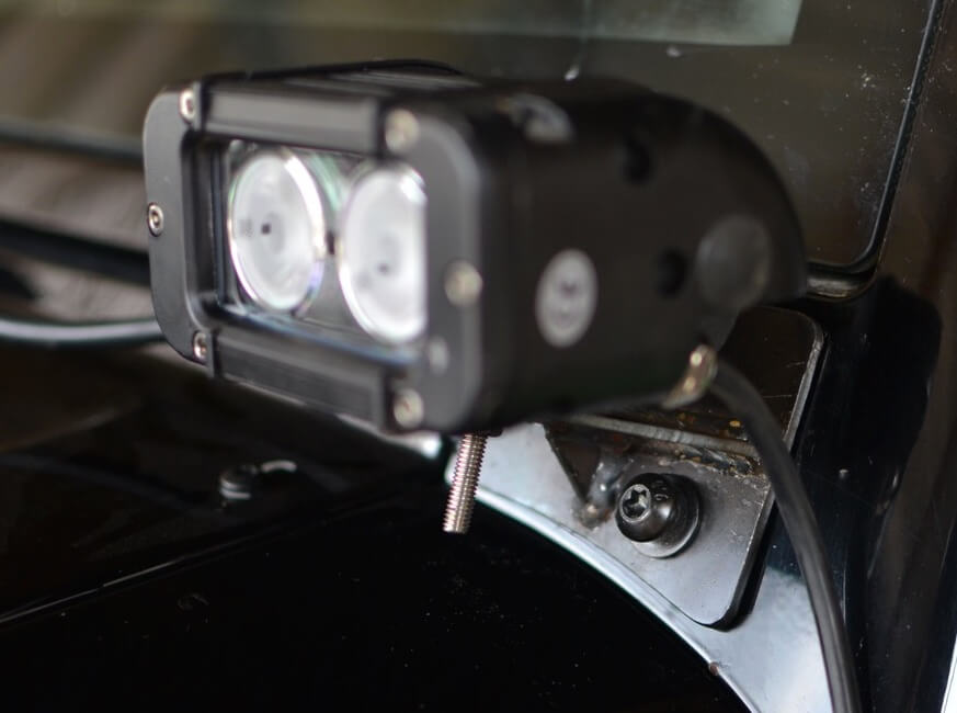 Steinjäger Exterior Accessories Wrangler JK 2007-2018 Light Mounts Lower Windshield Brackets and Lights Bare