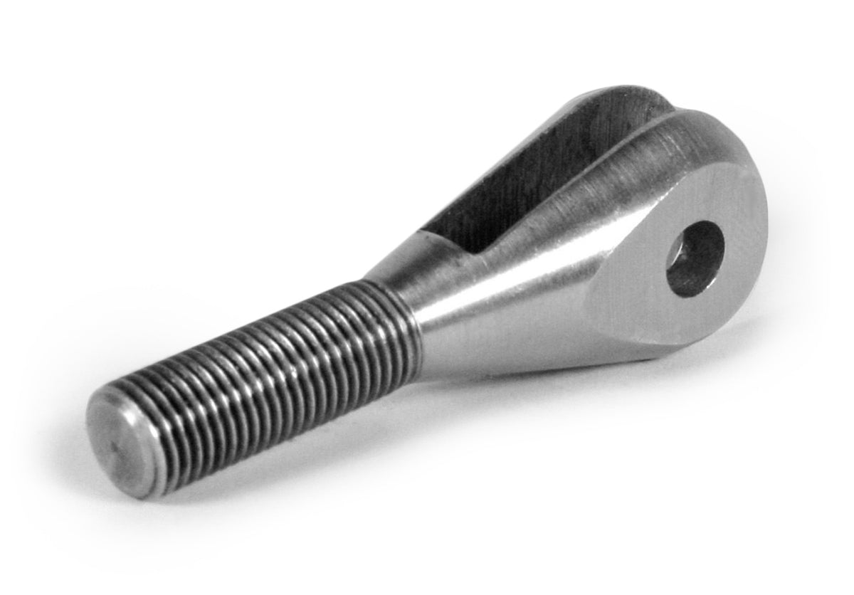 Male Clevises - 1/4-28 LH - 0.1875 Bore - 0.125 Opening - 2 Pack - Chrome-Plated Chrome Moly