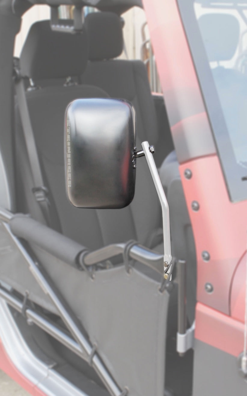 Steinjäger Doors Wrangler JK 2007-2018 Mirror Legs to Fit Tube Doors Cloud White