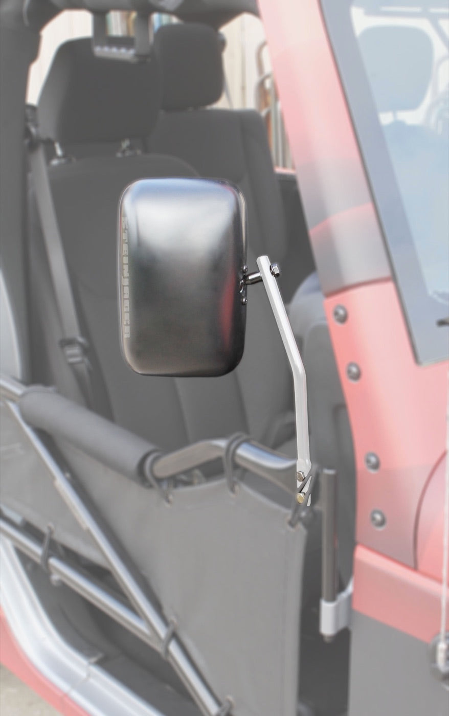 JK, JL and JT Tube-Door Mirror Kits - Cloud White