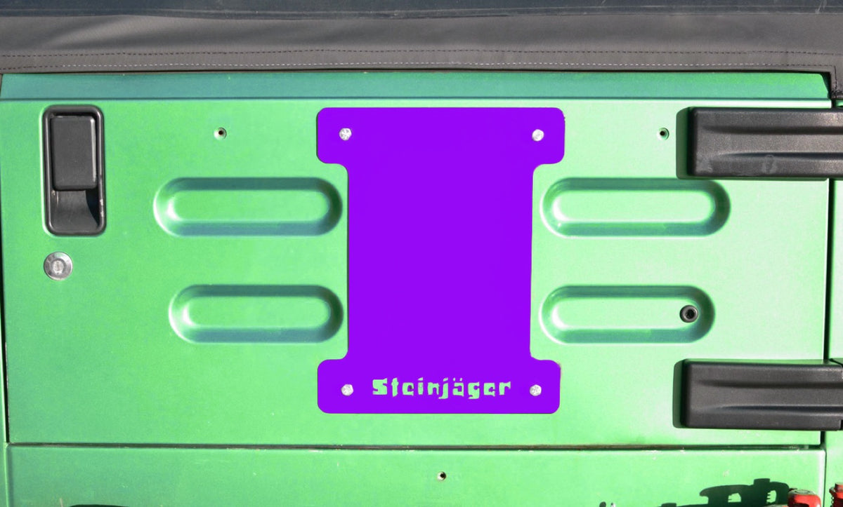 TJ Spare-Tire Delete Plate - Sinbad Purple