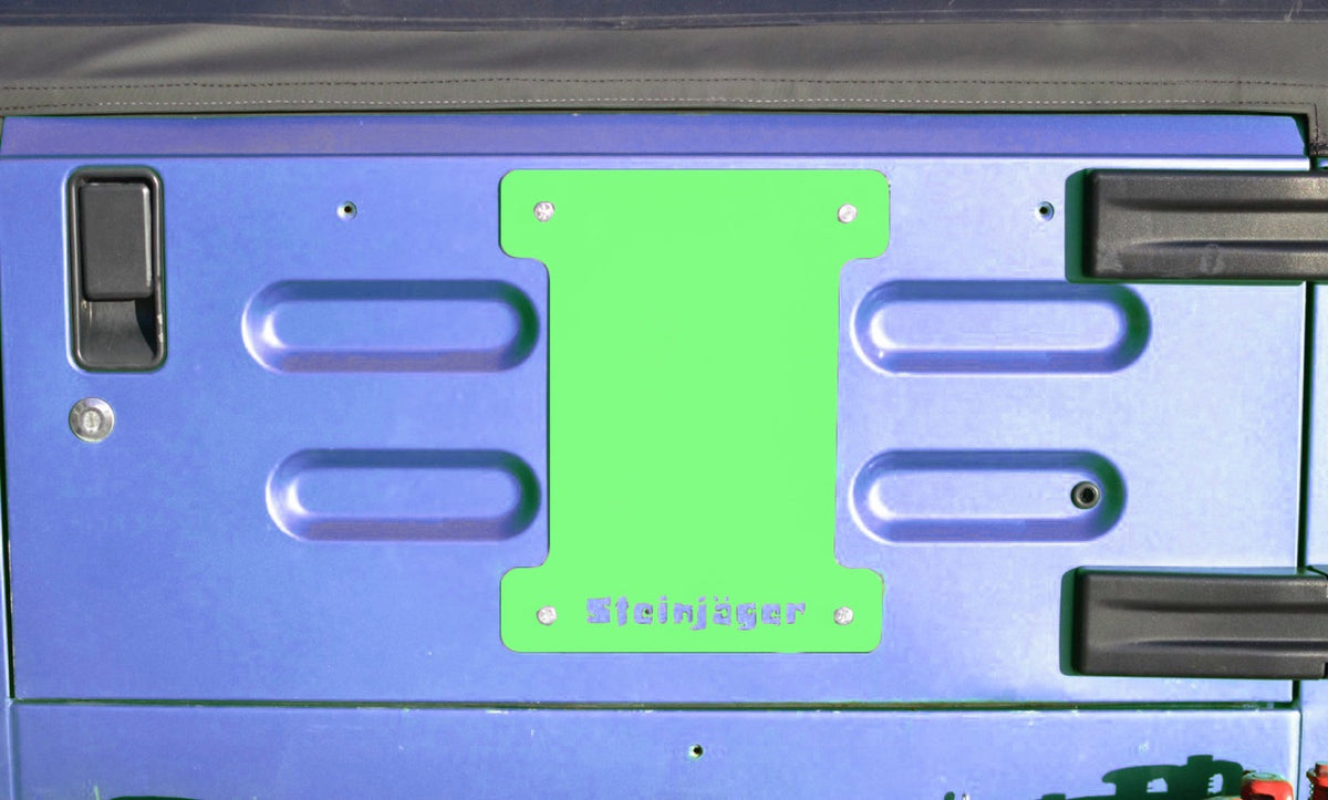 TJ Spare-Tire Delete Plate - Neon Green