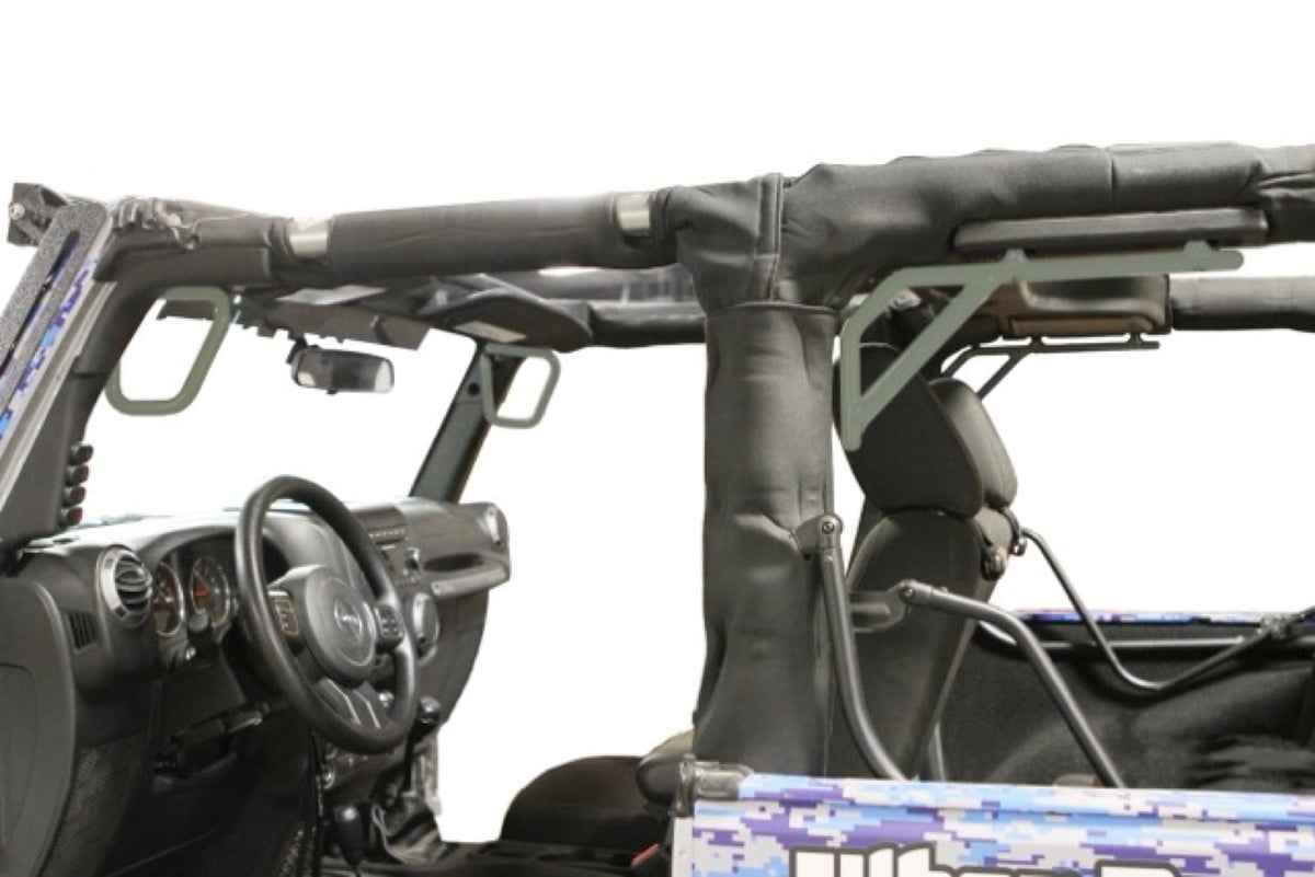 JK Two-Door Front and Rear Grab-Handle Kit - Locas Green