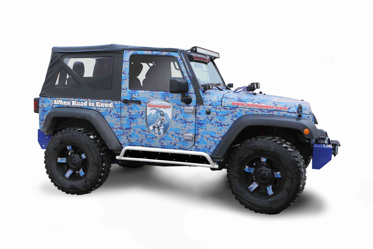 Steinjäger Armor Wrangler JK 2007-2018 Rock Sliders Frame for 2 Door Models Cloud White