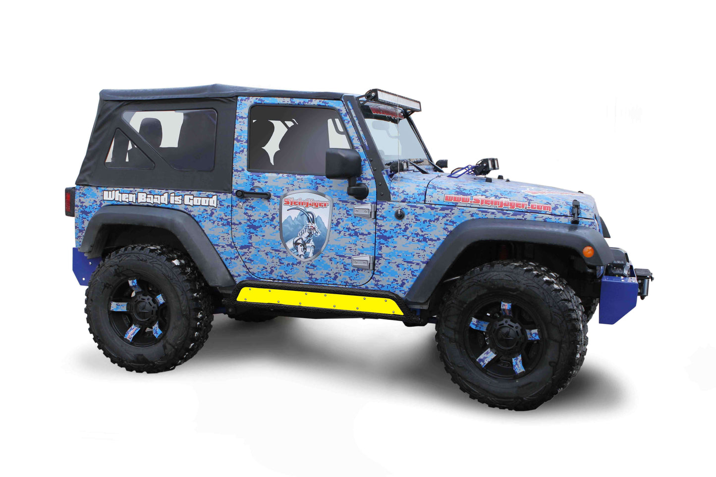 Steinjäger Armor Wrangler JK 2007-2018 Rock Sliders Inserts for 2 Door Models Lemon Peel
