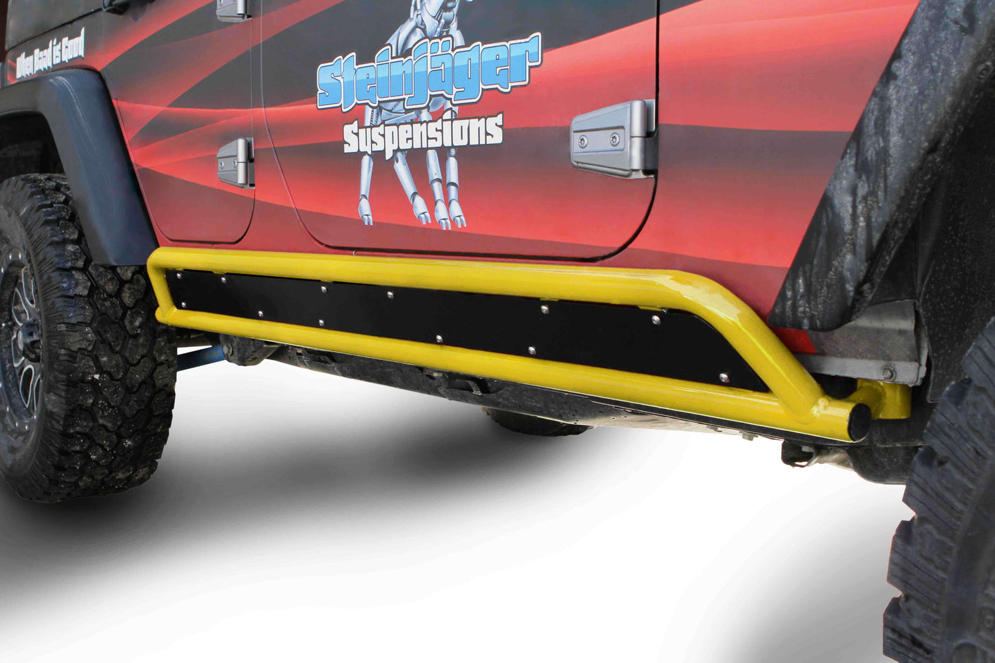 Steinjäger Armor Wrangler JK 2007-2018 Rock Sliders Phantom Frame for 4 Door Models Lemon Peel