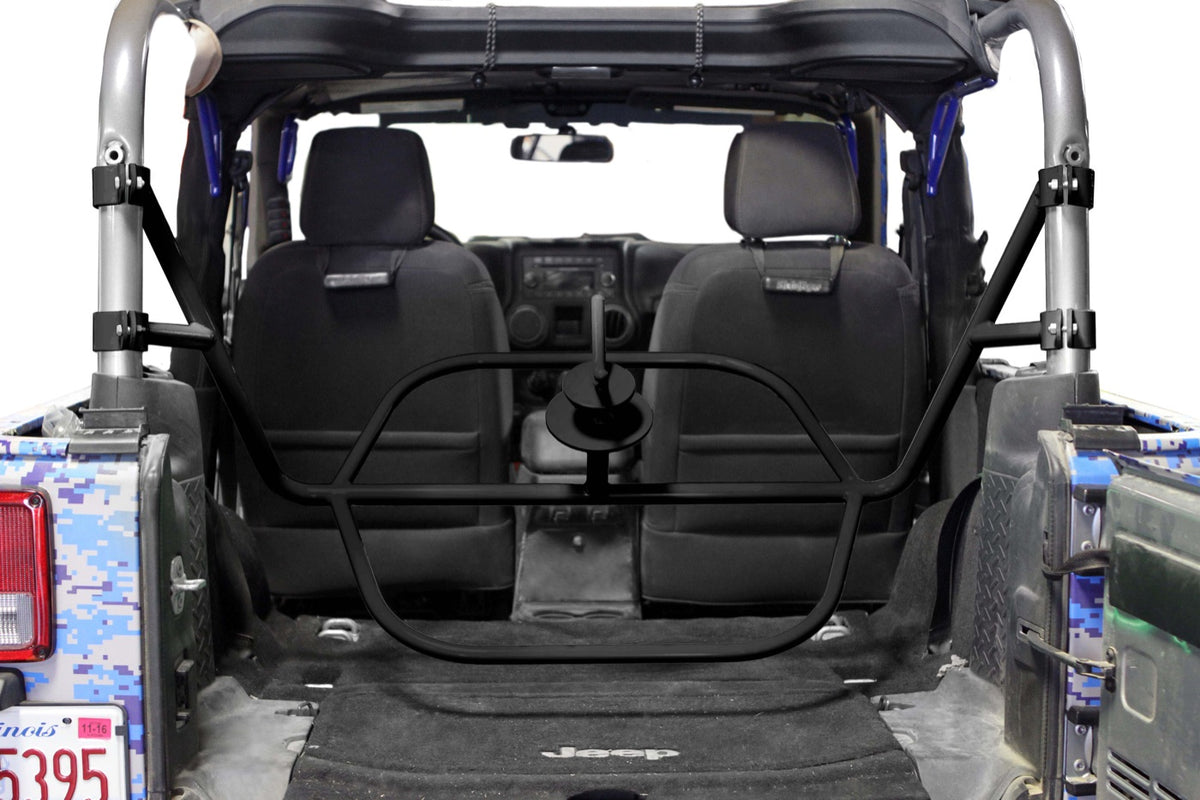 JK Two-Door Internal Tire Carrier - Black
