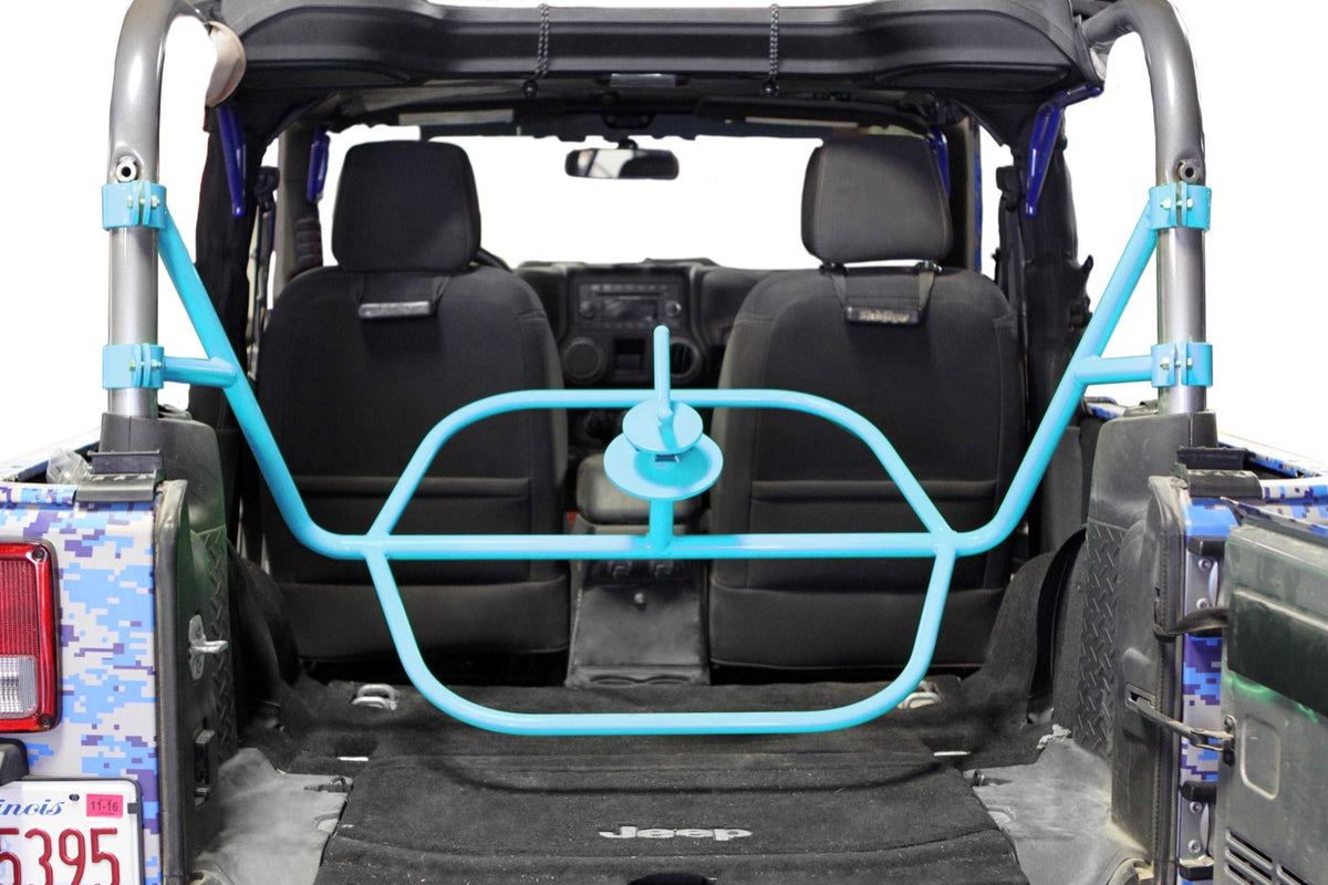 JK Two-Door Internal Tire Carrier - Playboy Blue