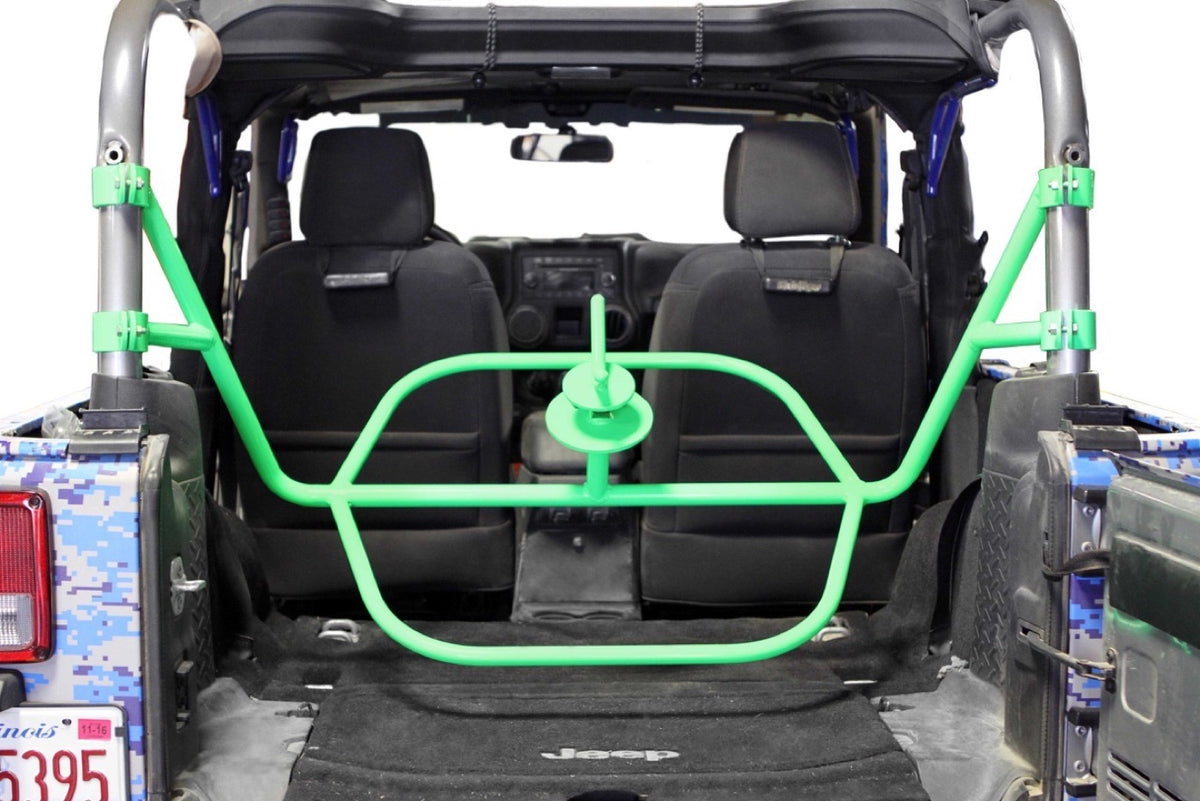 JK Two-Door Internal Tire Carrier - Neon Green