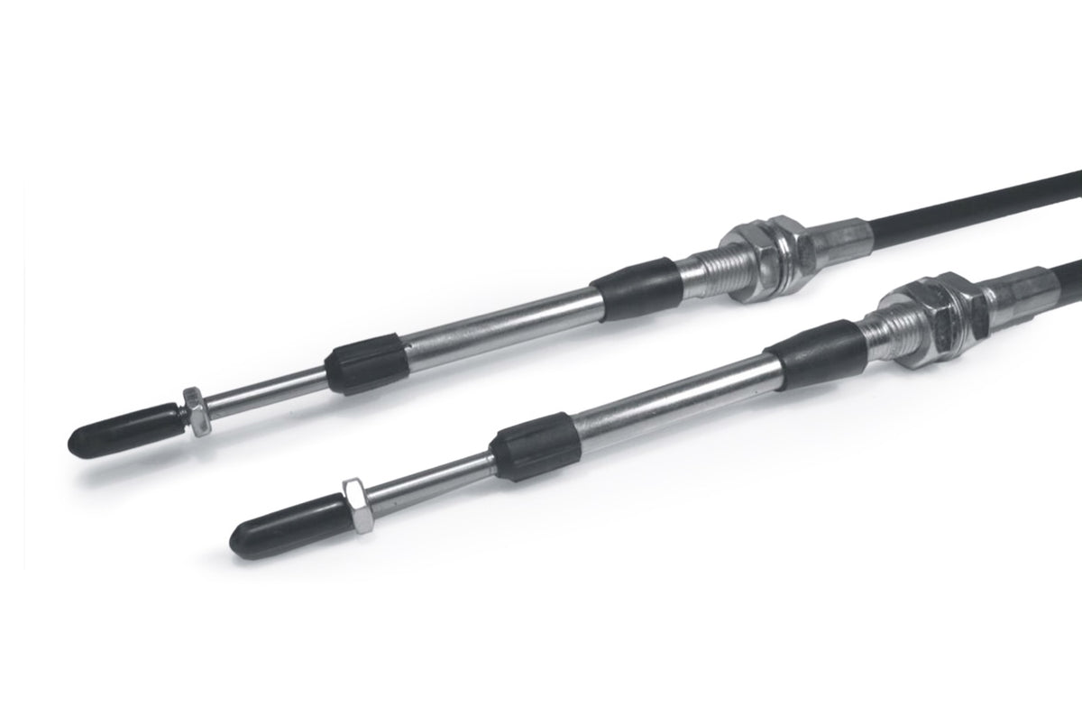 Universal Push-Pull Cables - 3/8-24 - 60 inches long - Bulkhead Style - 4-Inch Travel