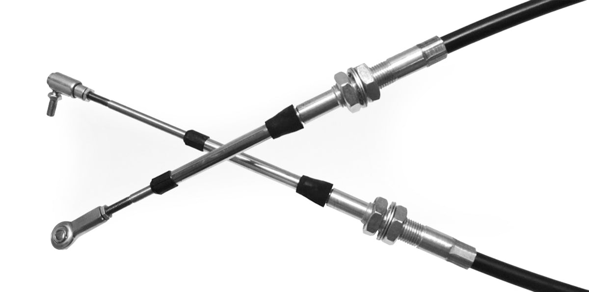 Shifter Cables - 1/4-28 - 72 Inches Long - Bulkhead Style - 4-Inch Travel - 1/4-Inch Rod-End Bore